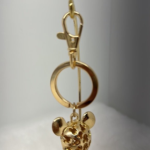 Keychain Rhinestone And Gold Tone Bear Pre-loved - Picture 4 of 6